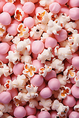 JPG 편집이미지 분홍색 사람없음 팝콘 편집실사 AI포토 AI콘텐츠 컬러 CG 파일형식