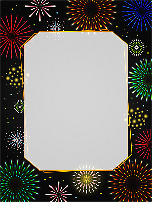 일러스트 프레임 폭죽 불꽃놀이 사람없음 반짝임 컬러풀 파티 검은색 카피스페이스 국내일러스트 AI파일 컬러 모션 놀이 이벤트 공백 파일형식 벡터