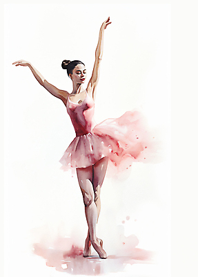 JPG 전신 여자 분홍색 일러스트 수채화 한명 서기 성인 손들기 발레 발레리나 발레복 손그림 감성 발레동작 성인여자한명만 국내일러스트 AI일러스트 AI콘텐츠 1 옷 컬러 포즈 컨셉 모션 사람 춤 여자한명만 성인여자만 파일형식