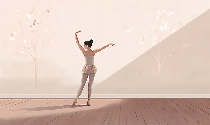 JPG 전신 여자 일러스트 실내 한명 서기 성인 손들기 발레 연습 발레리나 발레복 감성 발레동작 연분홍색 연습실 파스텔톤 성인여자한명만 국내일러스트 AI일러스트 AI콘텐츠 1 옷 분홍색 컬러 포즈 컨셉 모션 사람 내부 춤 여자한명만 성인여자만 파일형식