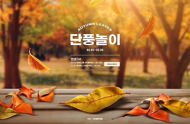 PSD 편집이미지 단풍 낙엽 자연 나뭇잎 풍경 타이포그라피 사람없음 가을 떨어짐 단풍놀이 이미지편집 문자 계절 컨셉 잎 소풍 생태계 파일형식