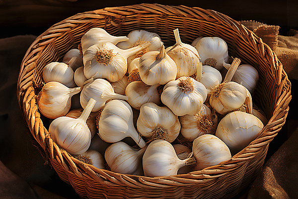 JPG 편집이미지 마늘 사람없음 바구니 여러개 가득함 담기 통마늘 편집실사 AI포토 AI콘텐츠 다수 채소 모션 CG 파일형식