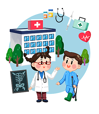 전신 PSD 나무 여자 어린이교육 남자 어린이 일러스트 청진기 엑스레이 병원 주사기 서기 소녀 소년 두명 걷기 환자 의사 장래희망 목발 어린이만 안경낌 국내일러스트 식물 교육 안경 의학 의료기기 모션 사람 의료진 파일형식