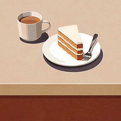 JPG 접시 커피 포크 일러스트 탁자 티타임 사람없음 컵 갈색 케이크 카페 조각케이크 커피잔 책상 2025년 미니멀 트렌드컬러 국내일러스트 모카무스 AI일러스트 AI콘텐츠 식기 음료 컬러 가구 휴식 디저트 잔 상점 연도 파일형식