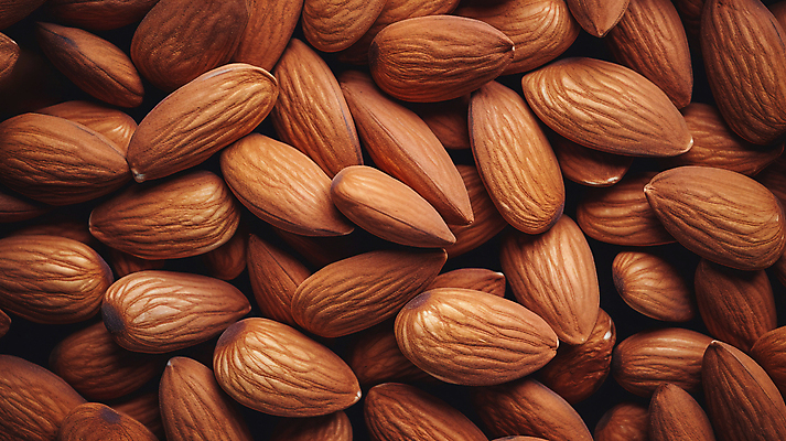 JPG 편집이미지 사람없음 갈색 견과류 가득함 디지털합성 아몬드 편집소스 편집실사 AI포토 AI콘텐츠 컬러 CG 파일형식