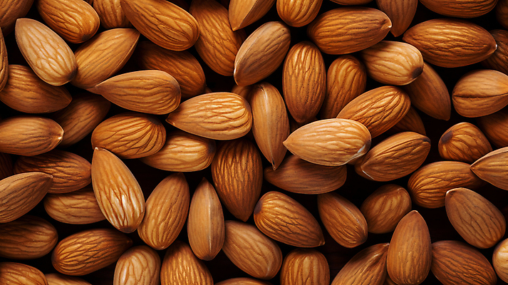 JPG 편집이미지 사람없음 갈색 견과류 가득함 디지털합성 아몬드 편집소스 편집실사 AI포토 AI콘텐츠 컬러 CG 파일형식