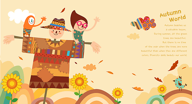 구름 여자 어린이 단풍 낙엽 일러스트 조류 하늘 해바라기 사람 앉기 소녀 두명 손들기 가을풍경 주황색 가을 허수아비 가을여행 어린이만 안경낌 국내일러스트 AI파일 자연요소 동물 계절 꽃 안경 컬러 여행 잎 농업 모션 풍경 파일형식 벡터 가을_계절