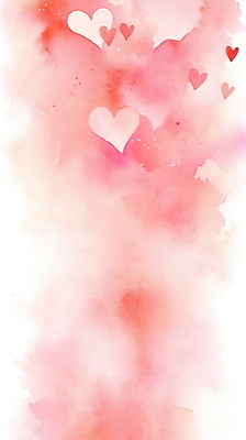 JPG 분홍색 일러스트 수채화 사랑 사람없음 하트 파스텔톤 국내일러스트 AI일러스트 AI콘텐츠 모양 감정 컬러 파일형식