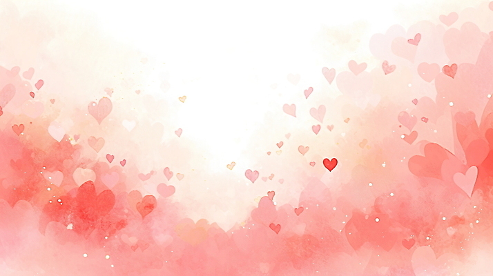 JPG 분홍색 일러스트 수채화 사랑 사람없음 하트 파스텔톤 코랄 국내일러스트 AI일러스트 AI콘텐츠 모양 감정 컬러 파일형식