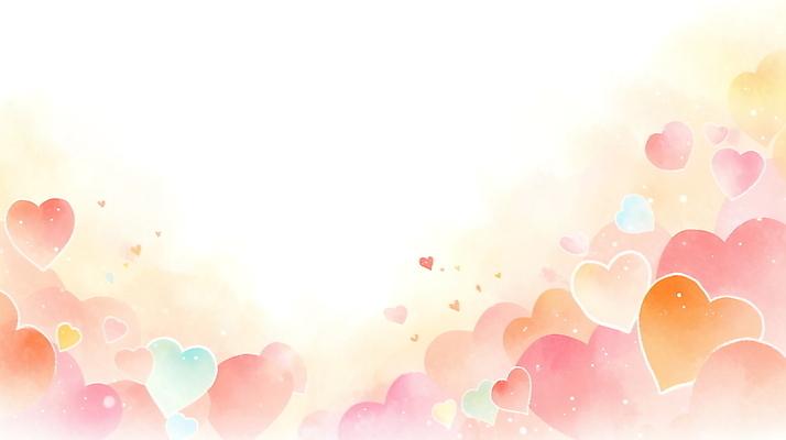 JPG 분홍색 일러스트 수채화 사랑 사람없음 하트 파스텔톤 카피스페이스 국내일러스트 AI일러스트 AI콘텐츠 모양 감정 컬러 공백 파일형식