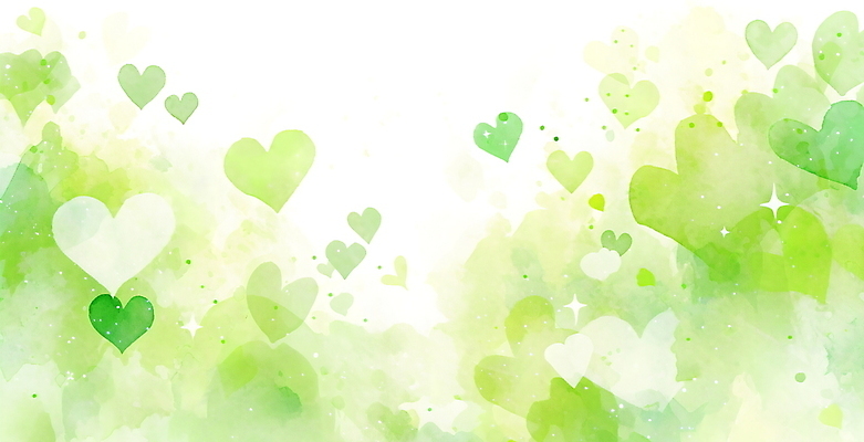 JPG 일러스트 수채화 사랑 사람없음 연두색 하트 파스텔톤 국내일러스트 AI일러스트 AI콘텐츠 모양 감정 컬러 초록색 파일형식