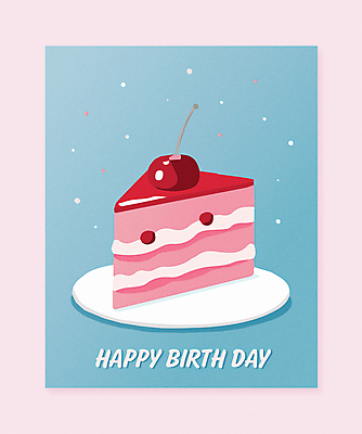 접시 분홍색 하늘색 일러스트 사람없음 케이크 체리 조각케이크 초대장 초대 생일축하 아기자기 국내일러스트 AI파일 카드프레임 식기 컬러 컨셉 과일 디저트 카드_감사 프레임 파란색 축하 생일 파일형식 벡터