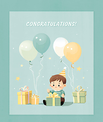 JPG 전신 남자 별 일러스트 한명 앉기 소년 선물상자 파티 고깔모자 아기 초대장 초대 생일축하 풍선 돌잔치 민트색 첫돌 남자아기한명만 아기자기 국내일러스트 AI일러스트 AI콘텐츠 카드프레임 자연요소 모자_잡화 1 어린이 컬러 컨셉 모션 카드_감사 프레임 선물 사람 이벤트 상자 돌_생일 축하 생일 남자한명만 남자아기만 파일형식