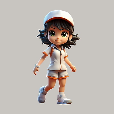 전신 PSD 편집이미지 여자 3D캐릭터 한명 성인 3D 테니스 테니스선수 테니스복 성인여자한명만 편집3D 캐릭터 1 운동선수 사람 운동복 구기 디지털합성 여자한명만 성인여자만 파일형식