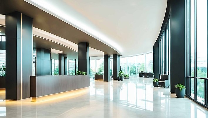 JPG 편집이미지 회사 창문 실내 사람없음 공간 라운지 복도 편집실사 AI포토 AI콘텐츠 비즈니스 내부 CG 파일형식