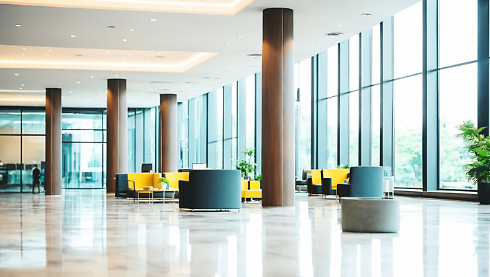 JPG 편집이미지 의자 회사 창문 실내 사람없음 공간 기둥 라운지 복도 편집실사 AI포토 AI콘텐츠 건축 가구 비즈니스 내부 CG 파일형식