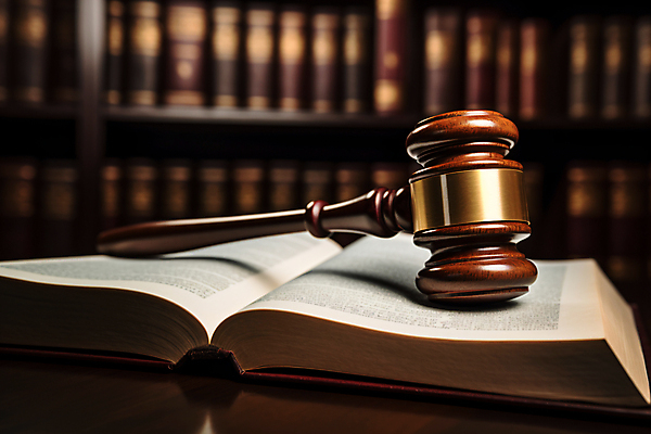 JPG 편집이미지 사람없음 갈색 디지털합성 오브젝트 의사봉 공정 법원 정의 법전 헌법 편집실사 AI포토 AI콘텐츠 컬러 책 CG 법 파일형식