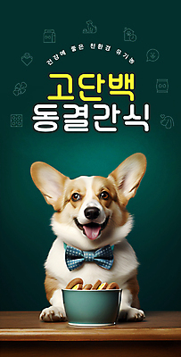 PSD 편집이미지 행복 반려견 나비넥타이 타이포그라피 사람없음 초록색 반려동물 강아지 개밥그릇 애견간식 웰시코기 프리미엄 핸드메이드 펫푸드 이미지편집 동물 문자 그릇 감정 컬러 넥타이 개 애견용품 파일형식