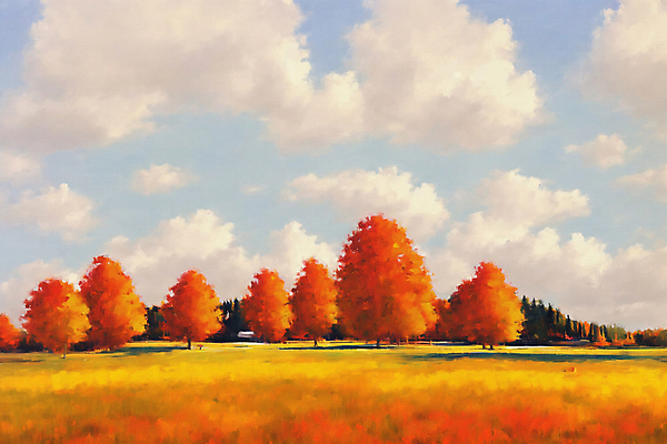 JPG 나무 구름 단풍 일러스트 자연 하늘 풍경 초원 사람없음 가을 감성 유화 국내일러스트 AI일러스트 AI콘텐츠 자연요소 식물 계절 컨셉 잎 미술 생태계 파일형식