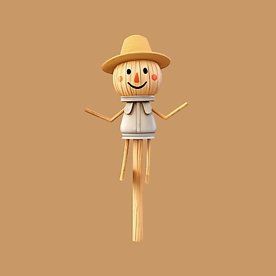 PSD 아이콘 사람없음 3D아이콘 갈색 3D 가을 디지털합성 허수아비 계절 컬러 농업 파일형식