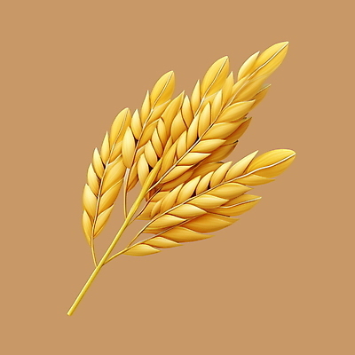 PSD 아이콘 사람없음 3D아이콘 노란색 3D 벼 가을 디지털합성 이삭 벼이삭 계절 컬러 곡류 파일형식