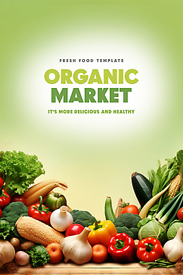 PSD 편집이미지 잎 토마토 채소 호박 피망 마늘 옥수수 타이포그라피 사람없음 초록색 유기농 카피스페이스 이미지편집 식물 문자 웰빙 컬러 곡류 공백 파일형식