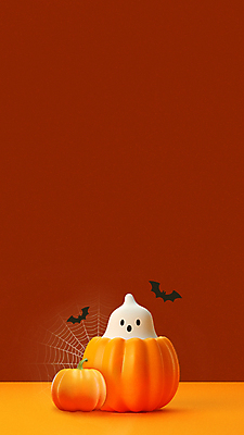 JPG 편집이미지 호박 사람없음 주황색 할로윈 유령 거미줄 박쥐 카피스페이스 편집실사 AI컴퓨터그래픽 AI콘텐츠 컬러 채소 포유류 공백 CG 파일형식