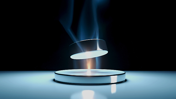 JPG 편집이미지 사람없음 빛 검은색 원형 은색 떠있는 디지털합성 자석 초전도체 편집실사 AI컴퓨터그래픽 AI콘텐츠 도형 컬러 모션 CG 파일형식