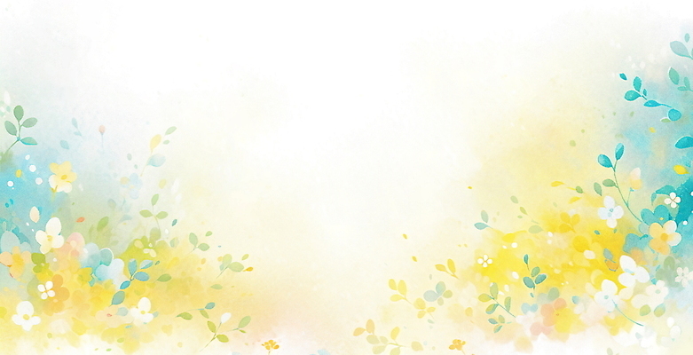 JPG 꽃 일러스트 추상 수채화 사람없음 파란색 노란색 풀 감성 국내일러스트 AI일러스트 AI콘텐츠 식물 컬러 컨셉 무늬 파일형식