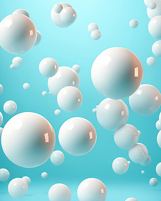 JPG 편집이미지 하늘색 사람없음 3D 구 원형 떠있는 디지털합성 버블 편집3D AI컴퓨터그래픽 AI콘텐츠 도형 모션 파란색 파일형식