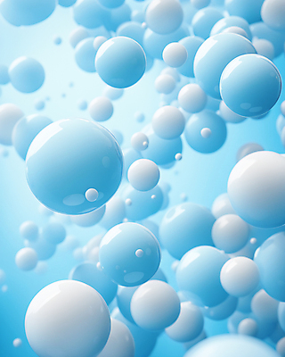 JPG 편집이미지 하늘색 사람없음 3D 구 원형 떠있는 디지털합성 버블 편집3D AI컴퓨터그래픽 AI콘텐츠 도형 모션 파란색 파일형식