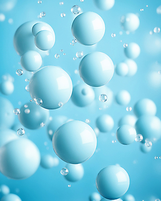 JPG 편집이미지 하늘색 사람없음 3D 구 원형 떠있는 디지털합성 버블 편집3D AI컴퓨터그래픽 AI콘텐츠 도형 모션 파란색 파일형식