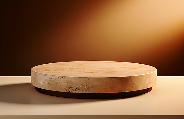 JPG 편집이미지 사람없음 갈색 돌_바위 원형 디지털합성 대리석 단상 스톤 포디움 목업 편집실사 AI포토 AI콘텐츠 도형 컬러 재료 무대 CG 파일형식