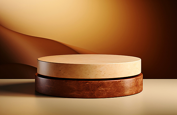 JPG 편집이미지 사람없음 갈색 돌_바위 원형 디지털합성 대리석 단상 스톤 포디움 목업 편집실사 AI포토 AI콘텐츠 도형 컬러 재료 무대 CG 파일형식