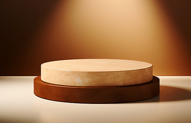 JPG 편집이미지 사람없음 갈색 돌_바위 원형 디지털합성 대리석 단상 스톤 포디움 목업 편집실사 AI포토 AI콘텐츠 도형 컬러 재료 무대 CG 파일형식