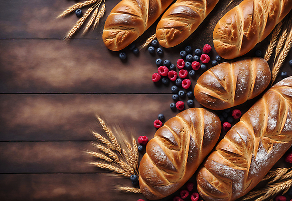 JPG 편집이미지 빵 사람없음 밀 디지털합성 블루베리 산딸기 카피스페이스 편집실사 AI포토 AI콘텐츠 음식 과일 곡류 공백 CG 파일형식