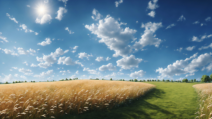 JPG 편집이미지 계절 밭 곡류 풍경 초원 사람없음 여름 가을 디지털합성 편집실사 AI포토 AI콘텐츠 농업 CG 파일형식