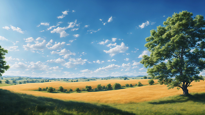 JPG 나무 편집이미지 계절 밭 곡류 풍경 초원 사람없음 여름 가을 디지털합성 편집실사 AI포토 AI콘텐츠 식물 농업 CG 파일형식