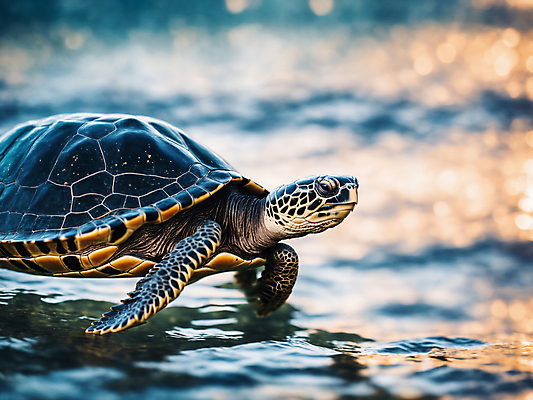 JPG 편집이미지 바다 해변 사람없음 거북이 디지털합성 바다거북 편집실사 AI포토 AI콘텐츠 파충류 CG 파일형식