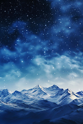 JPG 구름 편집이미지 별 야경 하늘 산 사람없음 파란색 편집실사 AI컴퓨터그래픽 AI콘텐츠 자연요소 컬러 야간 CG 파일형식 풍경_경치