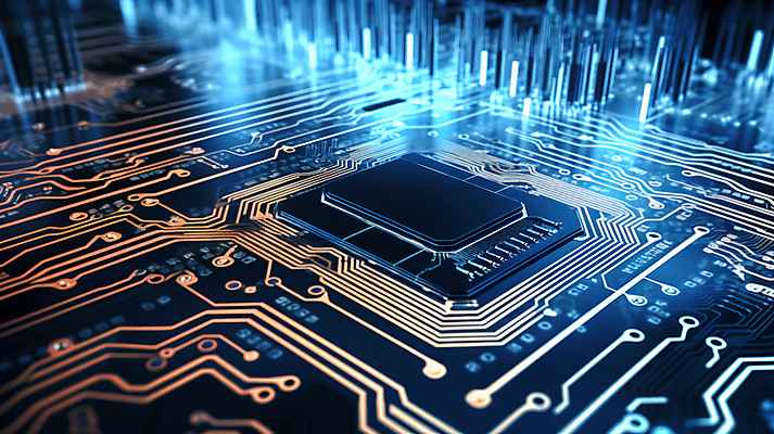 JPG 편집이미지 사람없음 파란색 빛 회로판 반도체 메인보드 전자부품 이미지편집 편집실사 AI컴퓨터그래픽 AI콘텐츠 컬러 부속품 CG 파일형식