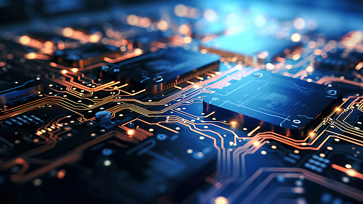 JPG 편집이미지 사람없음 아웃포커스 파란색 빛 회로판 반도체 메인보드 전자부품 이미지편집 편집실사 AI컴퓨터그래픽 AI콘텐츠 컬러 촬영기법 부속품 CG 파일형식