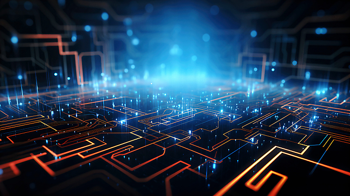 JPG 편집이미지 사람없음 파란색 빛 회로판 반도체 메인보드 전자부품 이미지편집 편집실사 AI컴퓨터그래픽 AI콘텐츠 컬러 부속품 CG 파일형식