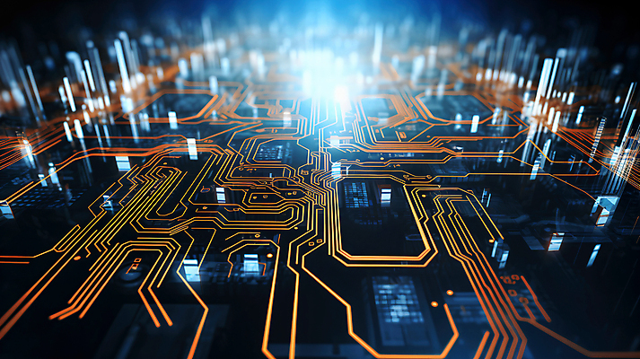 JPG 편집이미지 사람없음 파란색 빛 회로판 반도체 메인보드 전자부품 이미지편집 편집실사 AI컴퓨터그래픽 AI콘텐츠 컬러 부속품 CG 파일형식