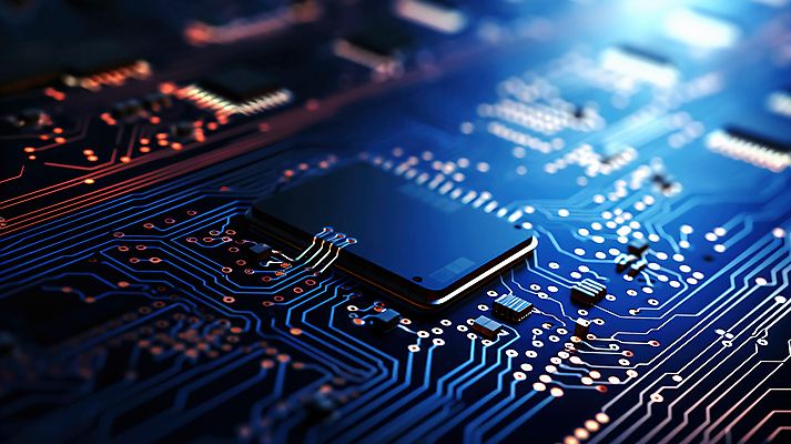 JPG 편집이미지 사람없음 파란색 빛 회로판 반도체 메인보드 전자부품 이미지편집 편집실사 AI컴퓨터그래픽 AI콘텐츠 컬러 부속품 CG 파일형식