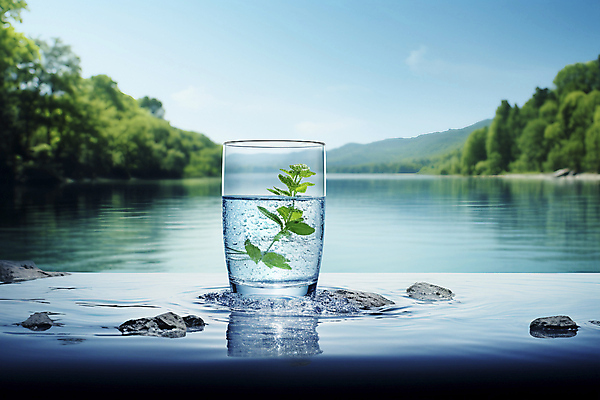 JPG 편집이미지 기념일 자연 이벤트 사람없음 컵 물 물방울 풀 세계물의날 편집실사 AI컴퓨터그래픽 AI콘텐츠 자연요소 식물 식기 CG 생태계 파일형식 법정기념일