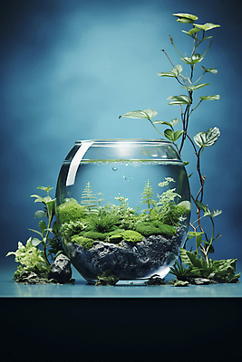 JPG 편집이미지 기념일 자연 이벤트 사람없음 컵 물 물방울 풀 세계물의날 편집실사 AI컴퓨터그래픽 AI콘텐츠 자연요소 식물 식기 CG 생태계 파일형식 법정기념일