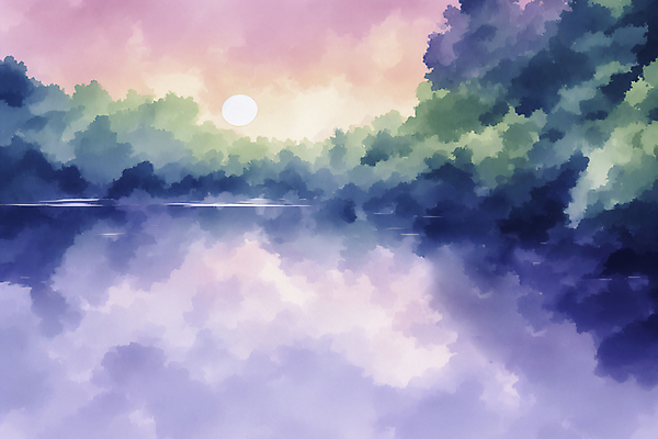 JPG 나무 계절 일러스트 자연 수채화 풍경 사람없음 그림 국내일러스트 AI일러스트 AI콘텐츠 식물 생태계 파일형식