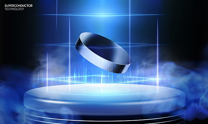 PSD 편집이미지 기술 사람없음 파란색 과학기술 연기 떠있는 자석 공중부양 초전도체 이미지편집 컬러 모션 파일형식