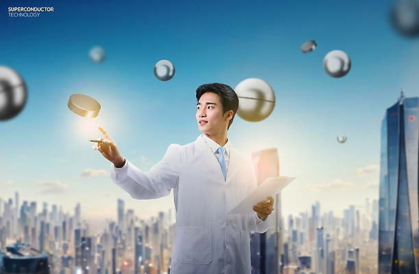 PSD 편집이미지 응시 남자 하늘 기술 한명 들기 빌딩 상반신 20대 성인 한국인 과학기술 가리킴 도시 떠있는 연구원 공중부양 성인남자한명만 초전도체 이미지편집 직업 1 시선 모션 사람 동양인 손짓 청년 건물 남자한명만 성인남자만 파일형식